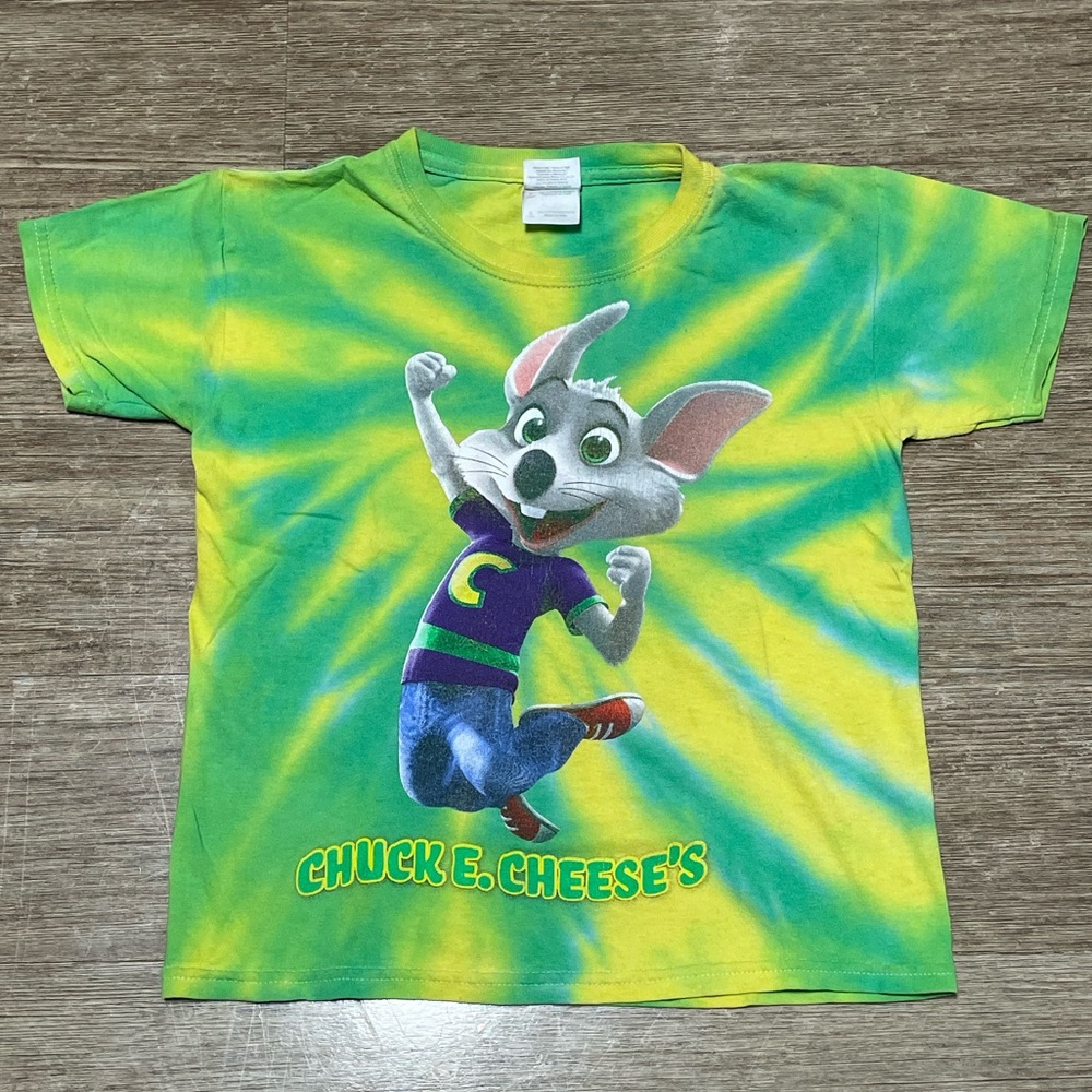 Vintage Y2K Chuck E Cheese Tye Dye Kids T-Shirt